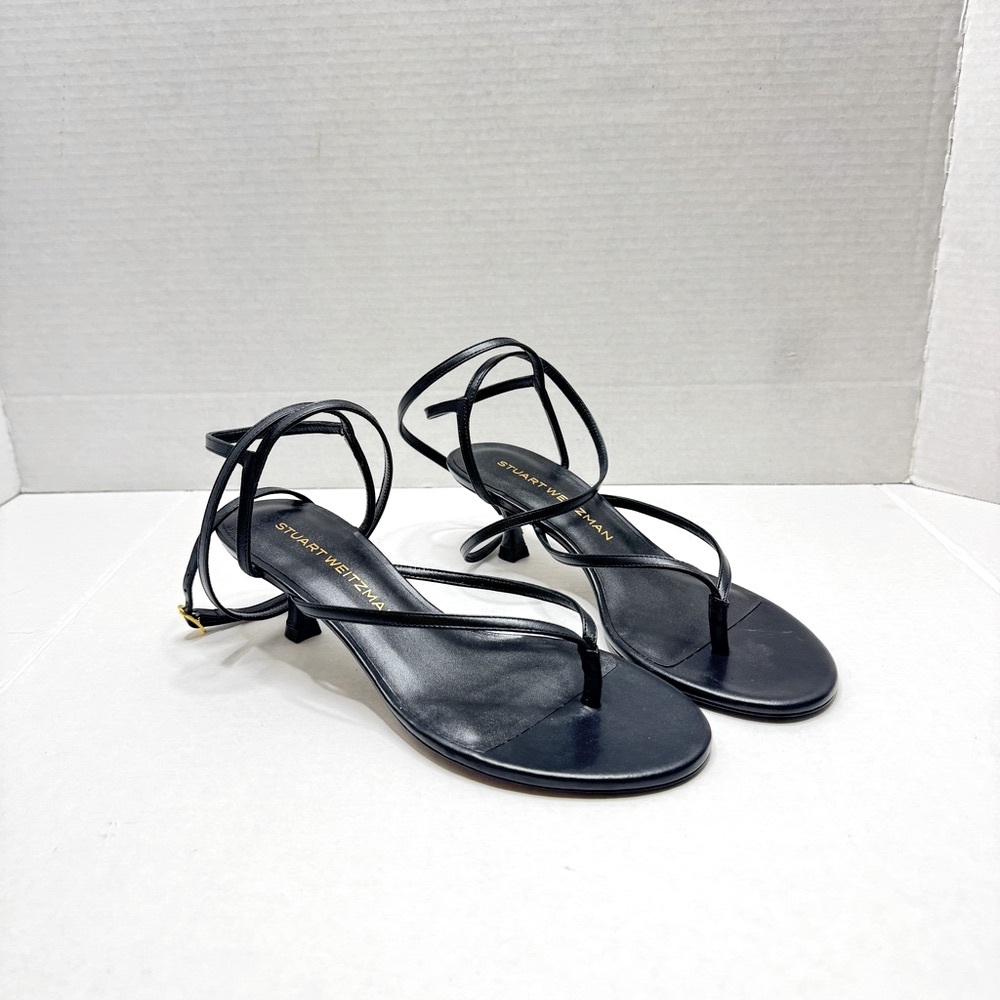 Stuart Weitzman Jimena Black Strappy Sandals